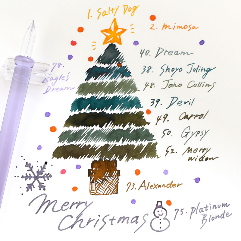 誰でもカンタン カラーバーインクでクリスマスツリーを描こう 石丸文行堂 文房具専門店